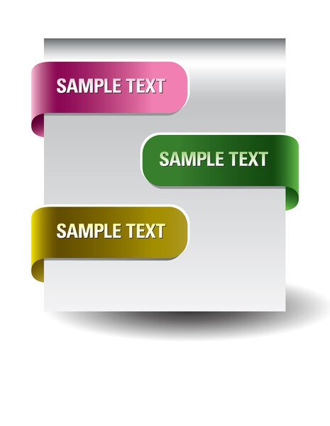 Set of paper tags. Eps10 Format.