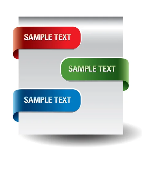 Ensemble d'étiquettes en papier. Format Eps10 . — Image vectorielle