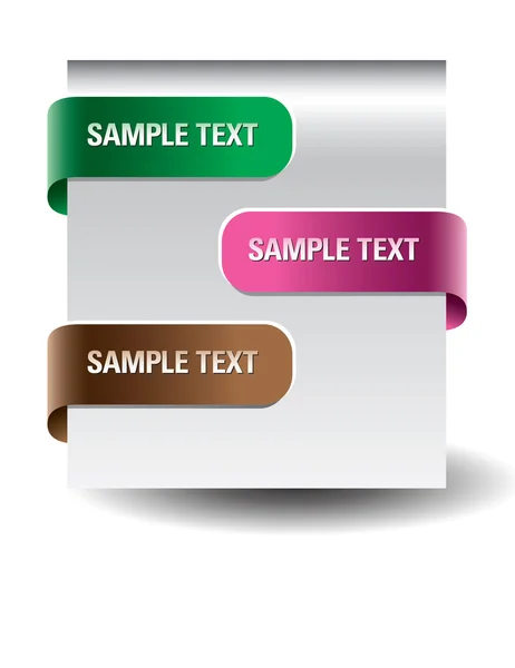 Ensemble d'étiquettes en papier. Format Eps10 . — Image vectorielle