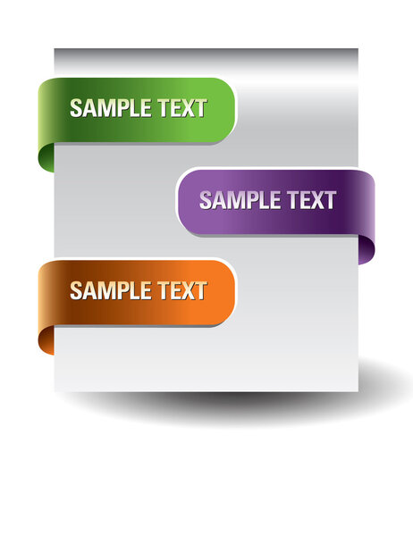 Set of paper tags. Eps10 Format.