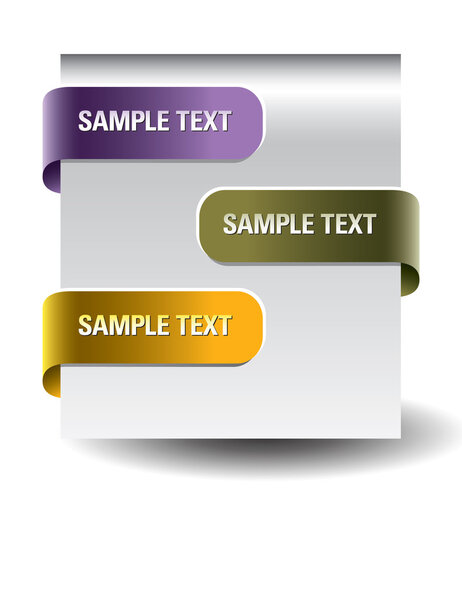 Set of paper tags. Eps10 Format.