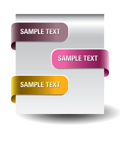 Set of paper tags. Eps10 Format.