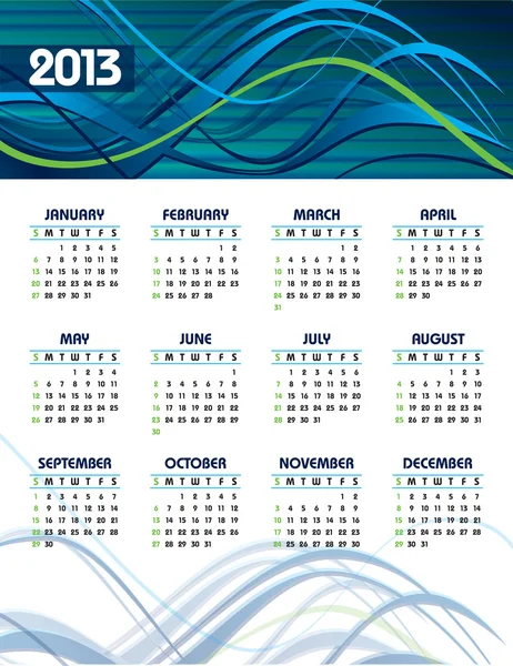 2013 kalender. vector eps10. — Stockvector