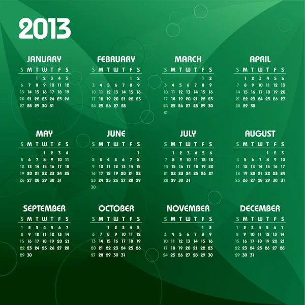 2013-kalendern. vektor eps10. — Stock vektor
