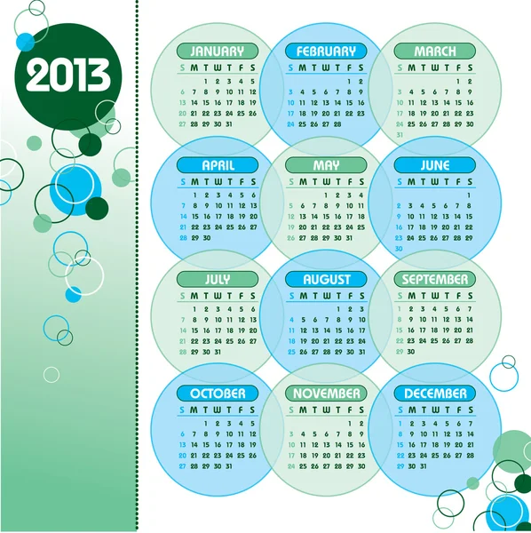 Kalendář 2013. vektorové eps10. — Stockový vektor