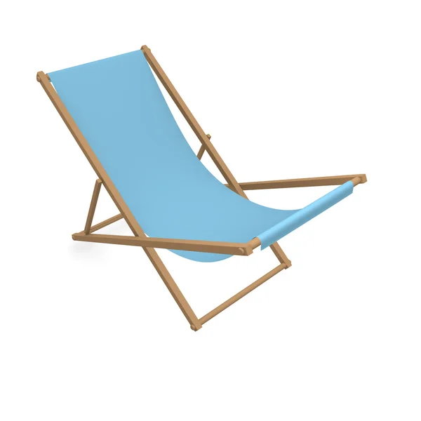 Blue deck chair in blue — Stock Photo, Image