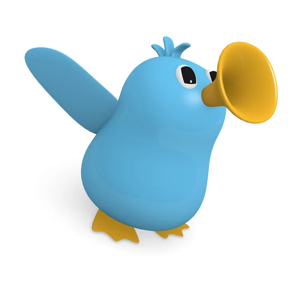Pájaro azul hablando — Foto de Stock