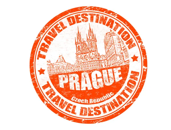 Prague stamp — Stock Vector