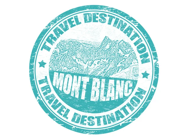 Mont Blanc bélyegző — Stock Vector