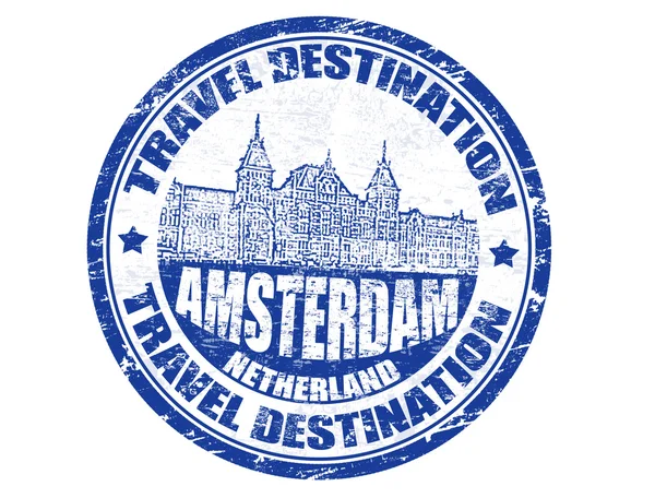阿姆斯特丹邮票 — 图库矢量图片