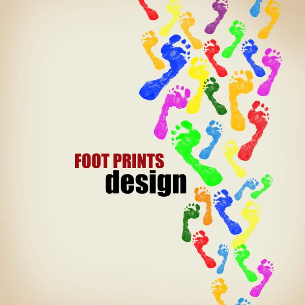 Foot prints background — Stock Vector