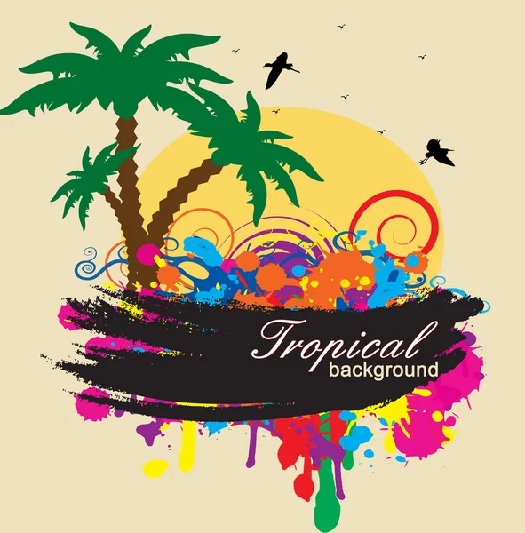 Fondo tropical — Archivo Imágenes Vectoriales