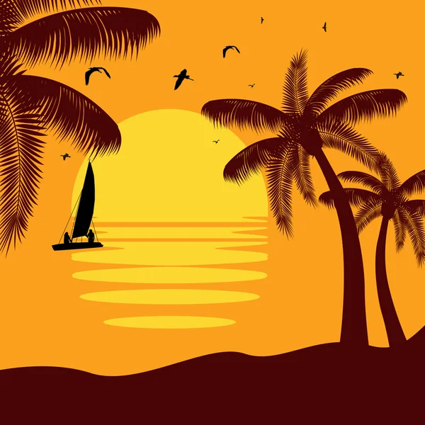 Tropik cennet — Stok Vektör
