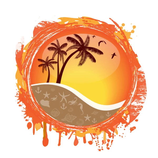 Tropické slunce — Stockový vektor