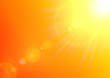 Warm sun and lens flare clipart