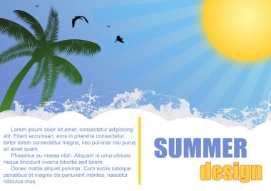 Abstract summer design clipart