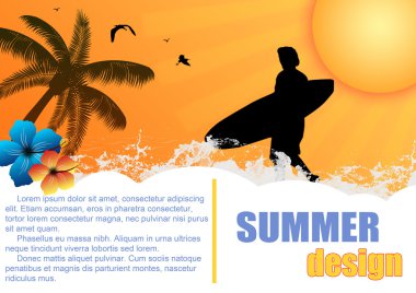 Summer holiday background clipart