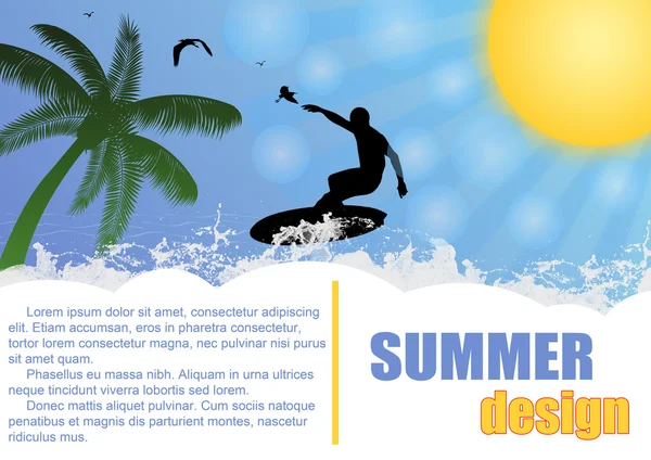 Fond des vacances d'été — Image vectorielle