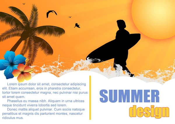 Fond des vacances d'été — Image vectorielle