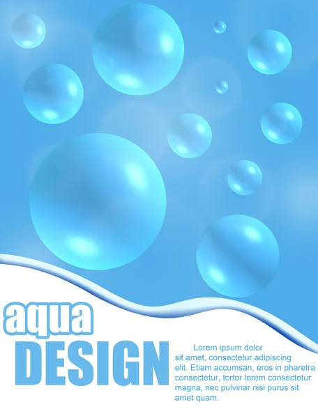 Aqua bakgrund — Stock vektor