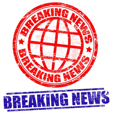 Breaking news stamps clipart