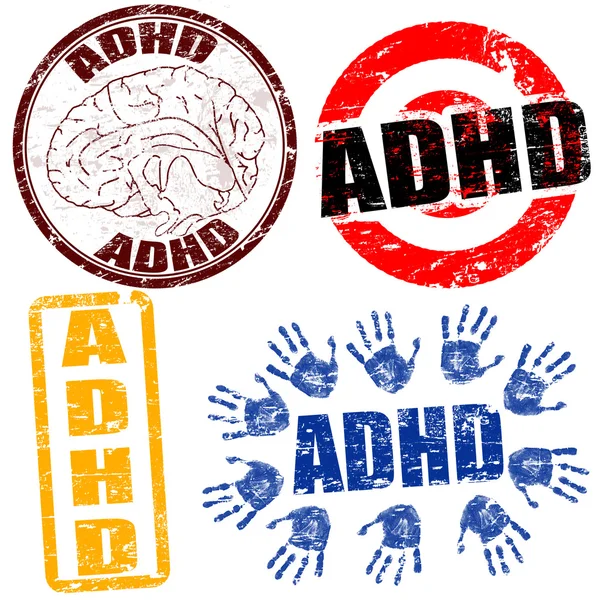 Timbres ADHD — Image vectorielle