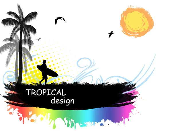 Desenho tropical —  Vetores de Stock