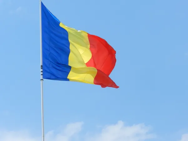 Rumunská vlajka — Stock fotografie