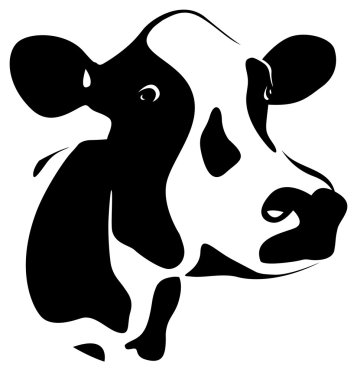 Cow head clipart