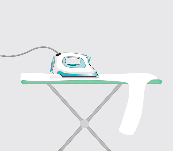 An iron and a ironing board — Stock Vector