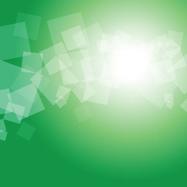 Fond abstrait carrés verts — Image vectorielle