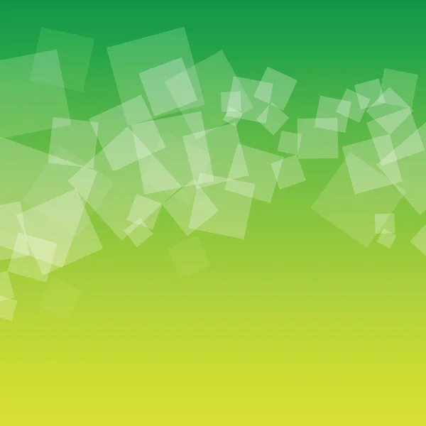 抽象的な緑色の四角形の背景 — ストックベクタ