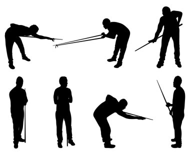 Snooker players clipart