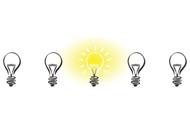 Light bulb ideas clipart