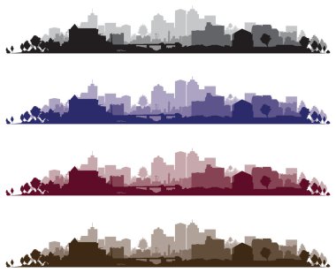 Cityscape backgrounds clipart