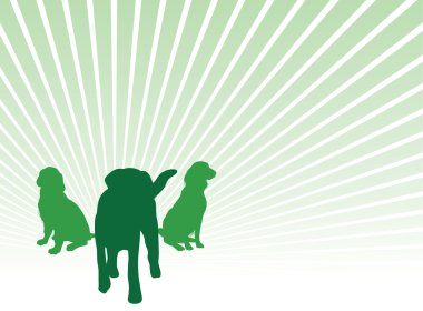 Dog silhouette background clipart