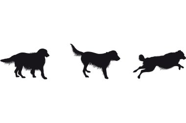 Dog silhouettes clipart