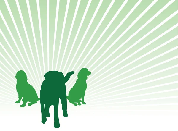 Fond silhouette pour chien — Image vectorielle