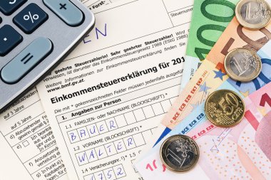 Austrian income tax return clipart