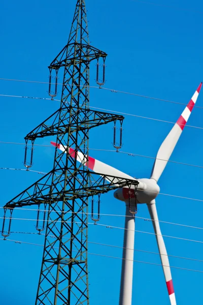 stock image Wind turbine of a wind power plant for electricity