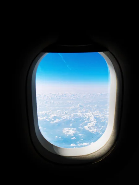 Bir uçak penceresinden görüntüle — Stok fotoğraf