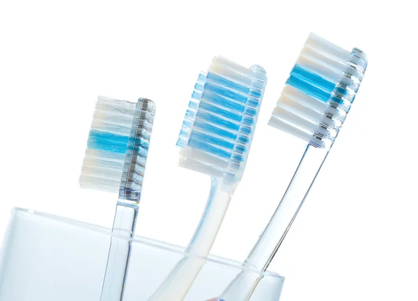 Зубні щітки для чищення зубів — стокове фото