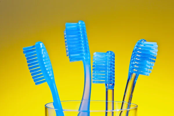 Diş fırçalama diş fırçaları — Stok fotoğraf