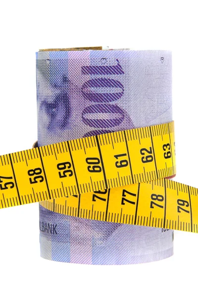Εικονίδιο πακέτο λιτότητας με ελβετικά φράγκα — Φωτογραφία Αρχείου