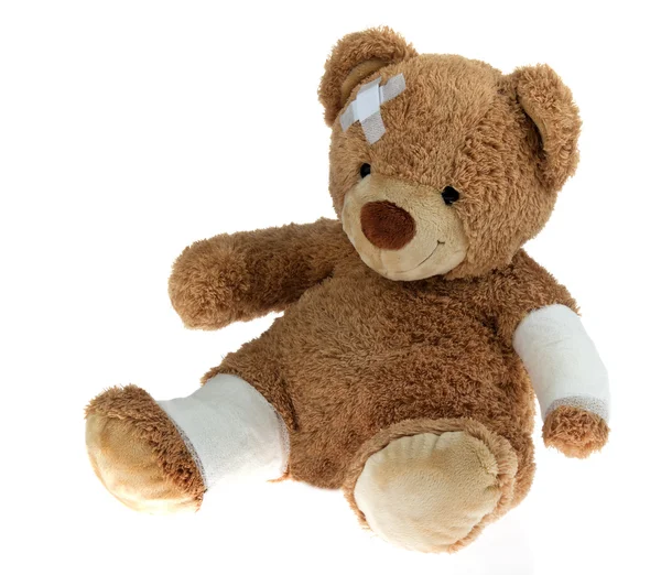 Ours avec bandage après un accident — Photo