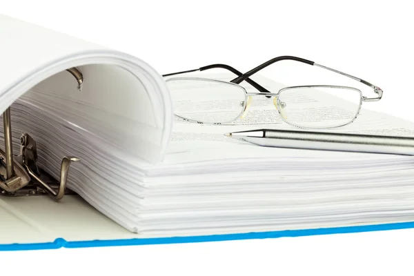 File folder with documents and documents Stock Image