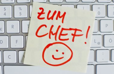 Note on computer keyboard: for chief clipart