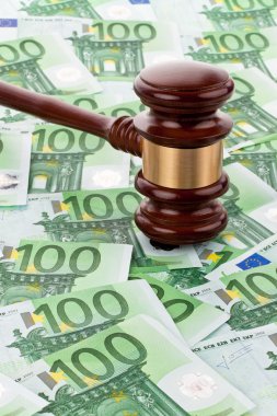 â‚¬ money and gavel clipart