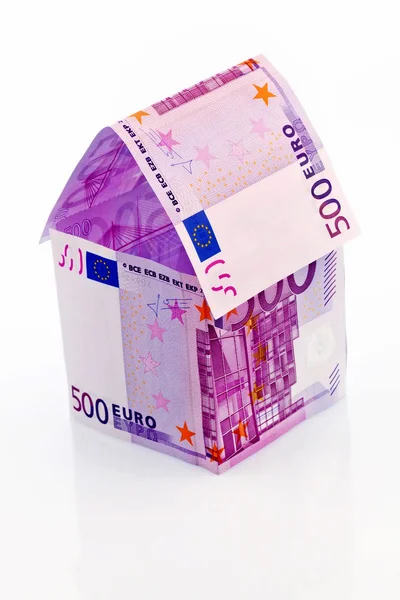 Casa das notas de euro — Fotografia de Stock