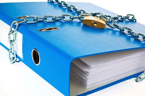 File folder closed with chain Royalty Free Stock Photos